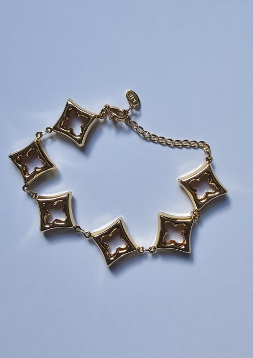 Elegant Gold Clover Link Bracelet - Stainless Steel 316L
