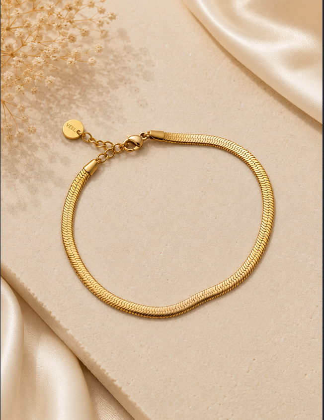 Luxury Gold Snake Chain Bracelet - Stainless Steel 316L