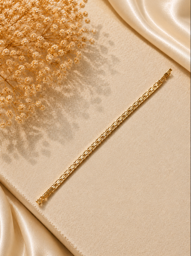 Elegant Gold Pattern Bracelet - Stainless Steel 316L